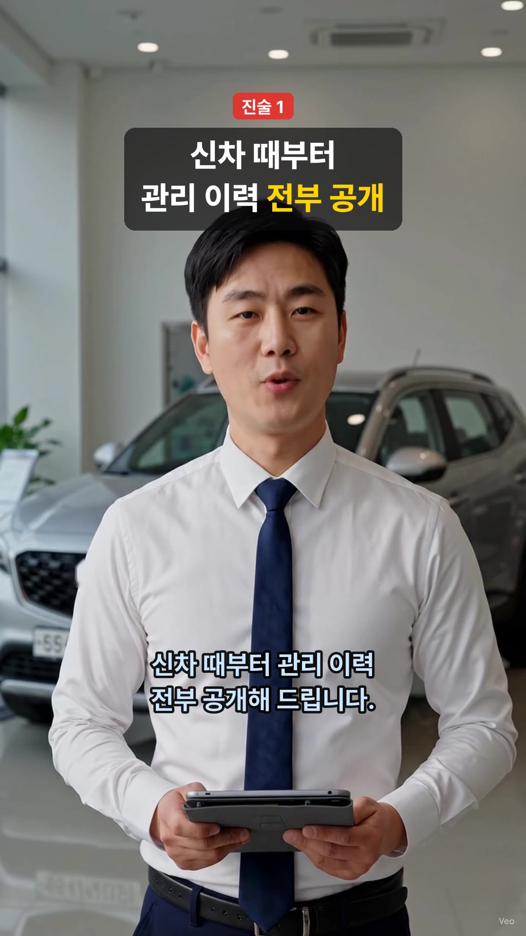진술 1 · 관리 이력: "관리는 우째 했노?" → "신차 때부터 관리 이력 전부 공개해 드립니다."